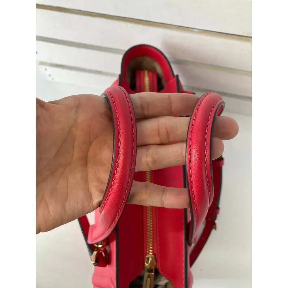 MICHAEL KORS WATERMELON COLOR PEBBLED LEATHER CROSSBODYBAG